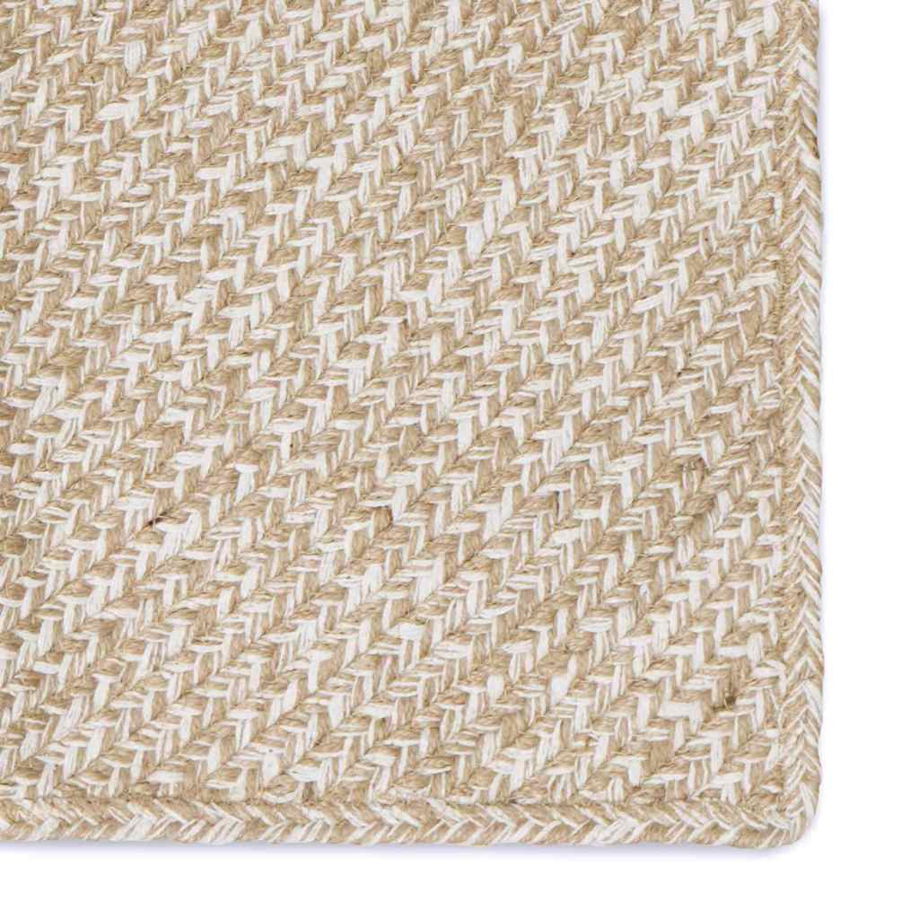 Area Rugs Natural and White 60 x 250 cm Jute