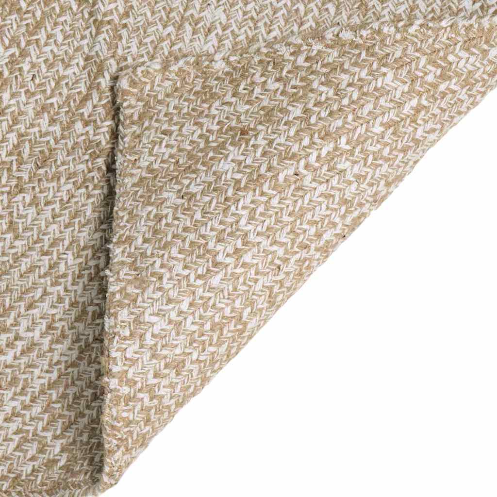 Area Rugs Natural and White 60 x 250 cm Jute