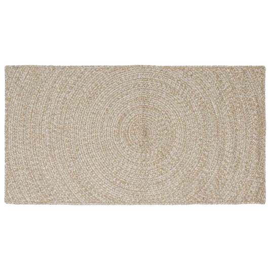 Bereichsteppiche Natürlich und Weiß 100 x 200 cm Jute