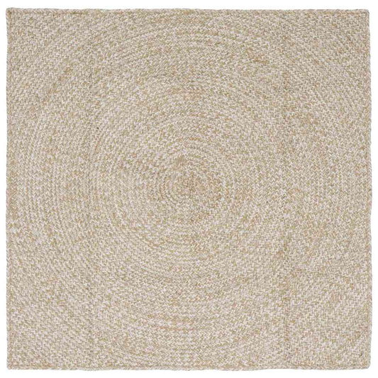 Bereichsteppiche Natürlich und Weiß 120 x 120 cm Jute