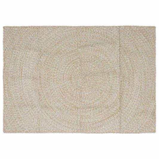 Bereichsteppiche Natürlich und Weiß 140 x 200 cm Jute