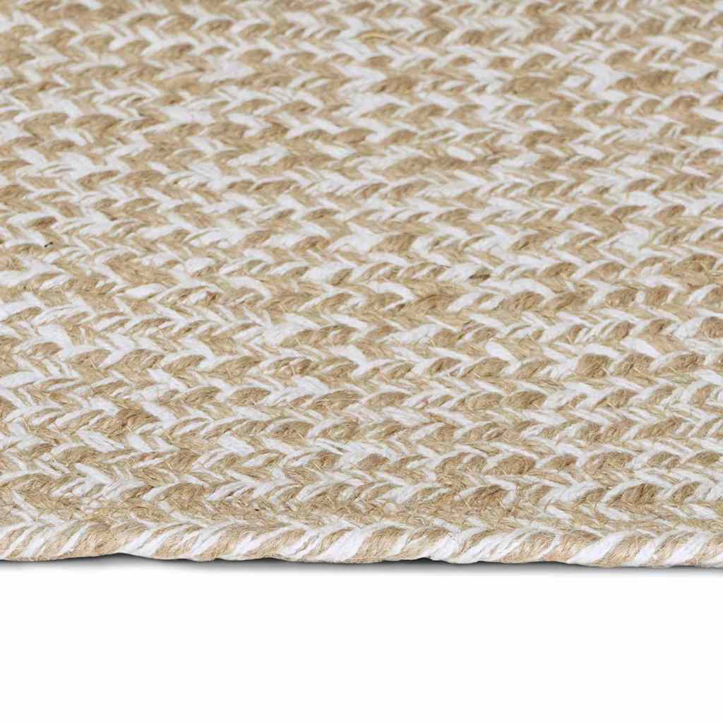 Area Rugs Natural and White 240 x 340 cm Jute