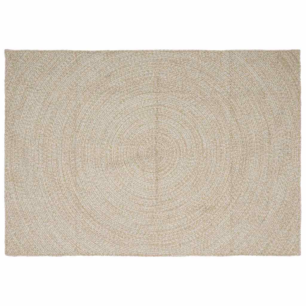 Area Rugs Natural and White 240 x 340 cm Jute
