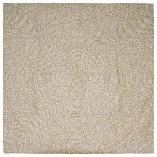 Bereichsteppiche Natürlich und Weiß 300 x 300 cm Jute