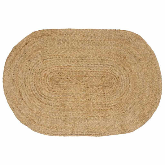 Bereichsteppiche Oval Natur 152 x 245 cm Jute