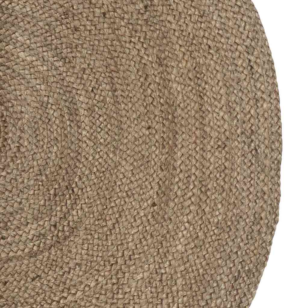 Tapis de zone ovale gris 100 x 152 cm Jute
