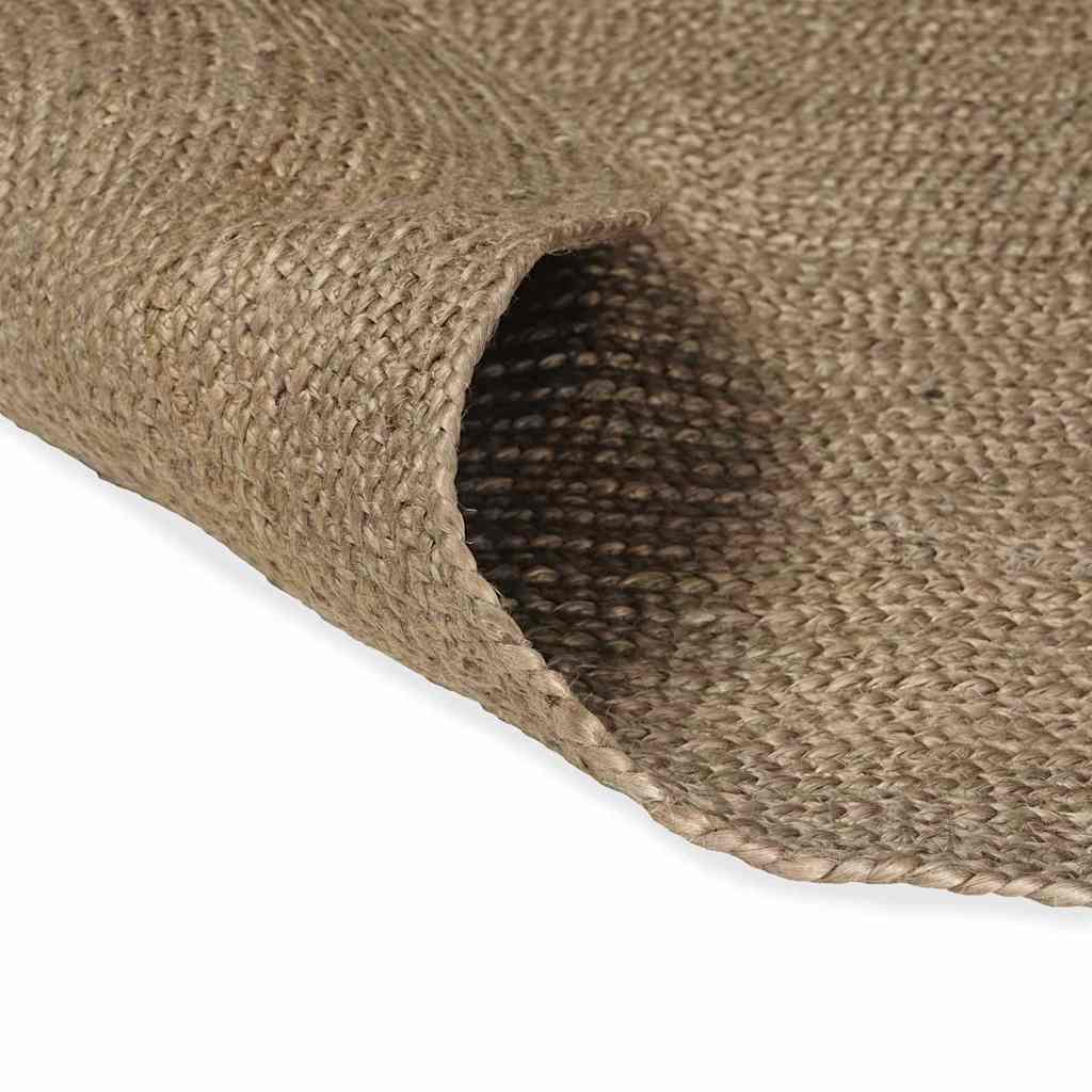 Tapis de zone ovale gris 100 x 152 cm Jute