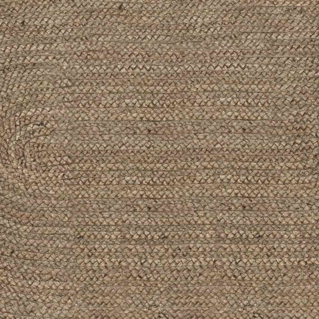 Tapis de zone ovale gris 100 x 152 cm Jute