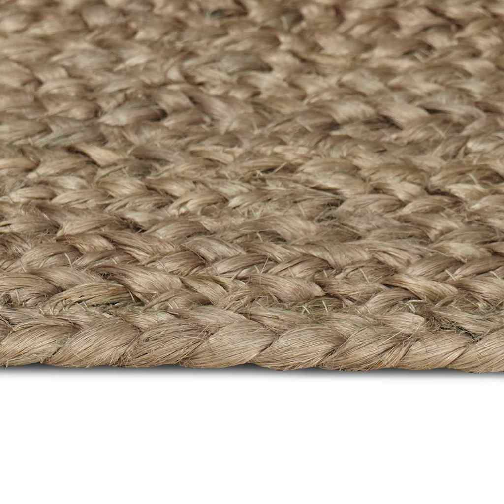 Tapis de zone ovale gris 100 x 152 cm Jute