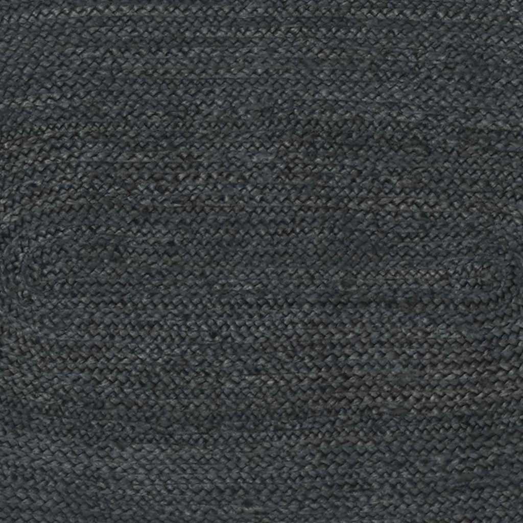 Tapis de surface ovale noir 205 x 305 cm jute