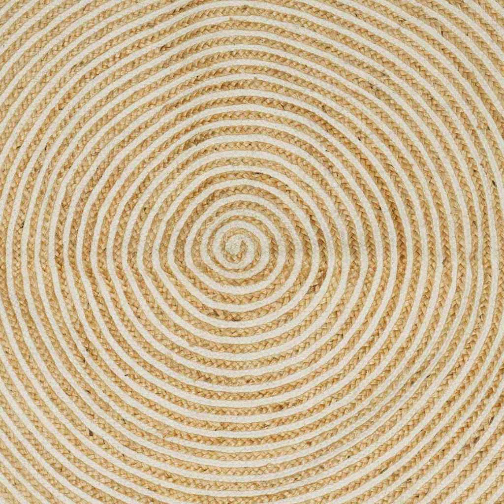 Teppich Natürlich und Weiß 60 x 250 cm Jute