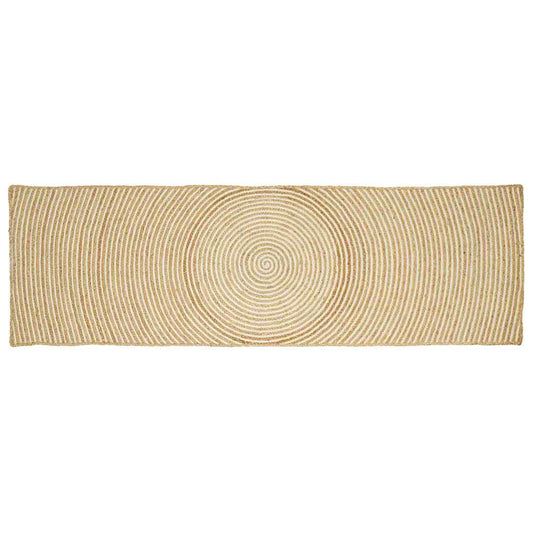 Teppich Natürlich und Weiß 60 x 300 cm Jute