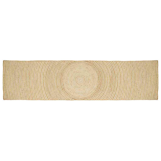 Teppich Natürlich und Weiß 60 x 400 cm Jute