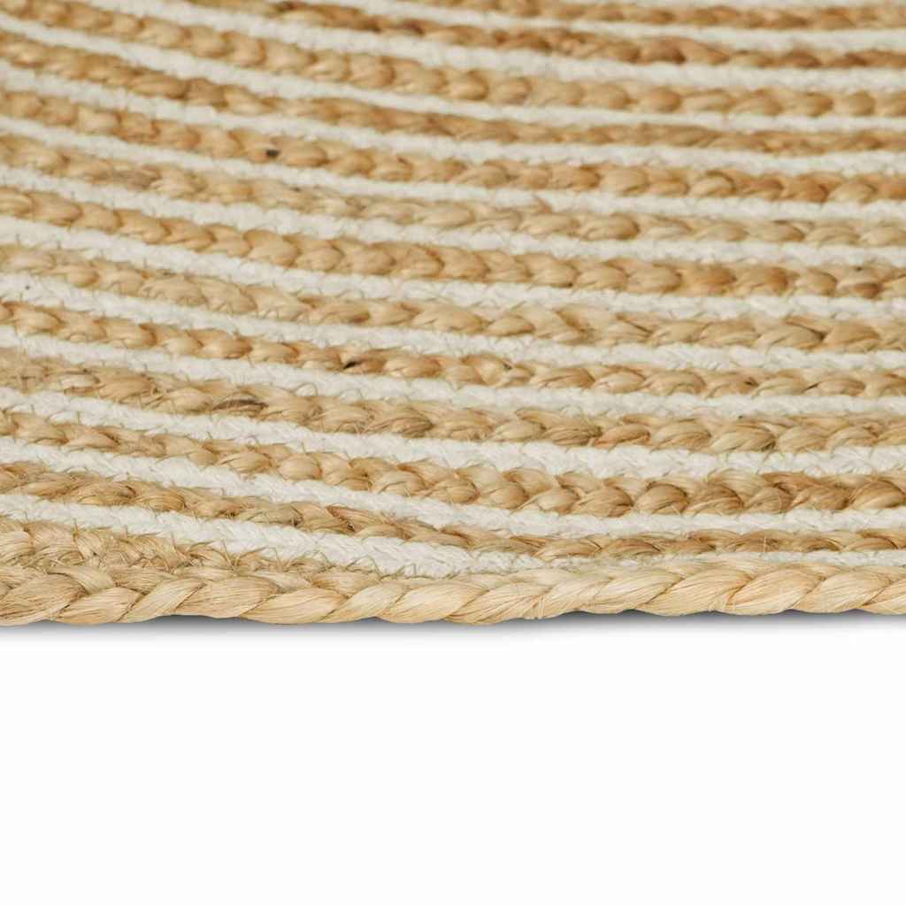 Rug Natural and White 80 x 200 cm Jute