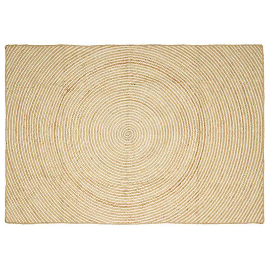 Teppich Natürlich und Weiß 200 x 290 cm Jute