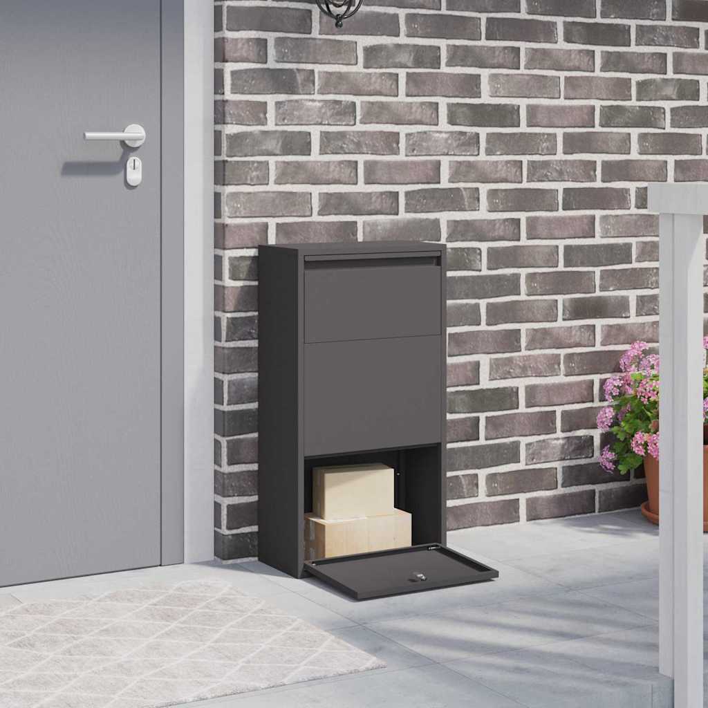 Paketdropbox Schwarz 44x22x82 cm Stahl
