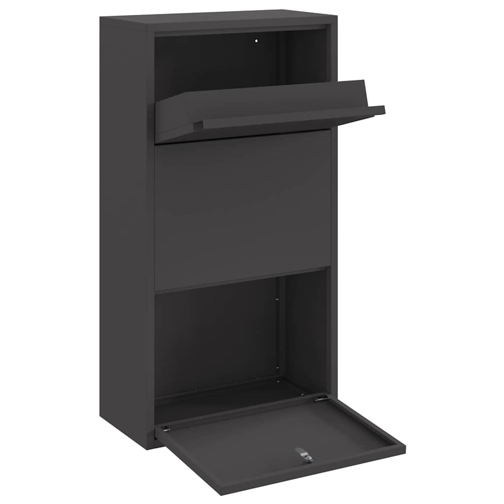 Paketdropbox Schwarz 44x22x82 cm Stahl