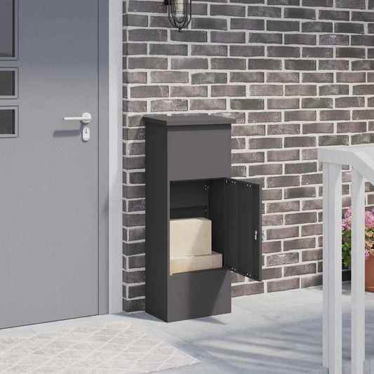 Boîte de dépôt de colis noire 44,5 x 29 x 110,5 cm Acier