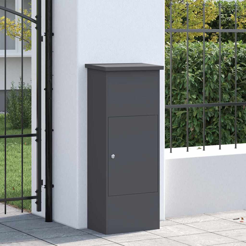 Paketdrop-Box mit Speicher Anthrazit 44,5 x 29 x 110,5 cm Stahl
