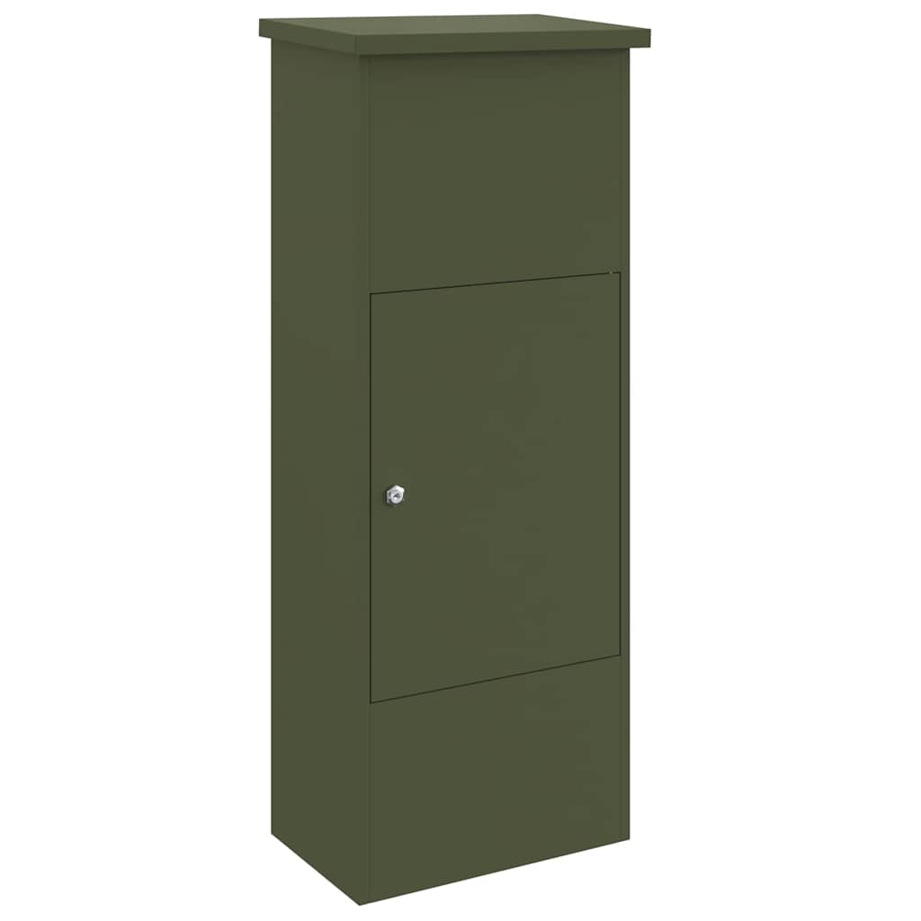Parcel Drop Box with Storage Olive Green 44.5 x 29 x 110.5 cm Steel