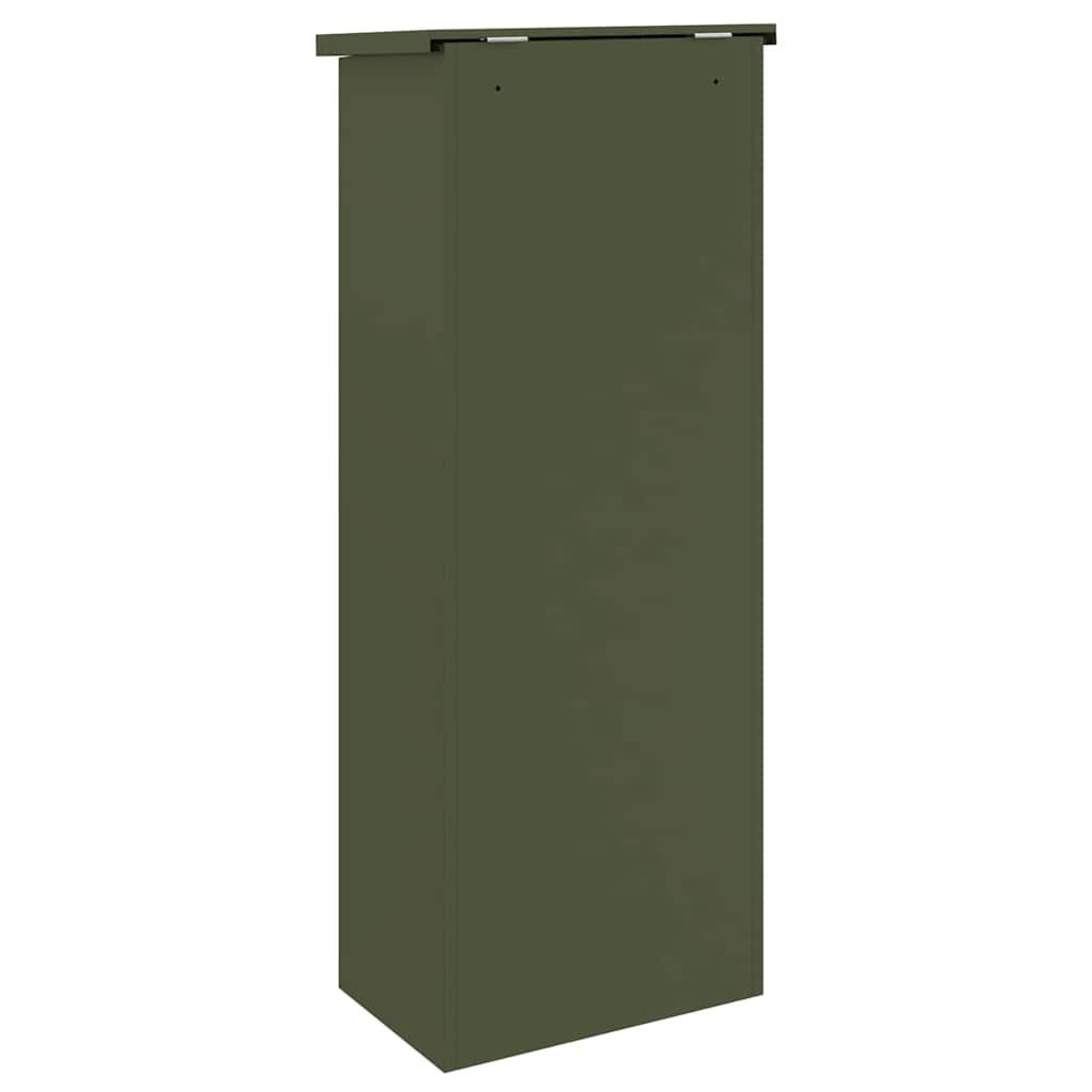 Parcel Drop Box with Storage Olive Green 44.5 x 29 x 110.5 cm Steel