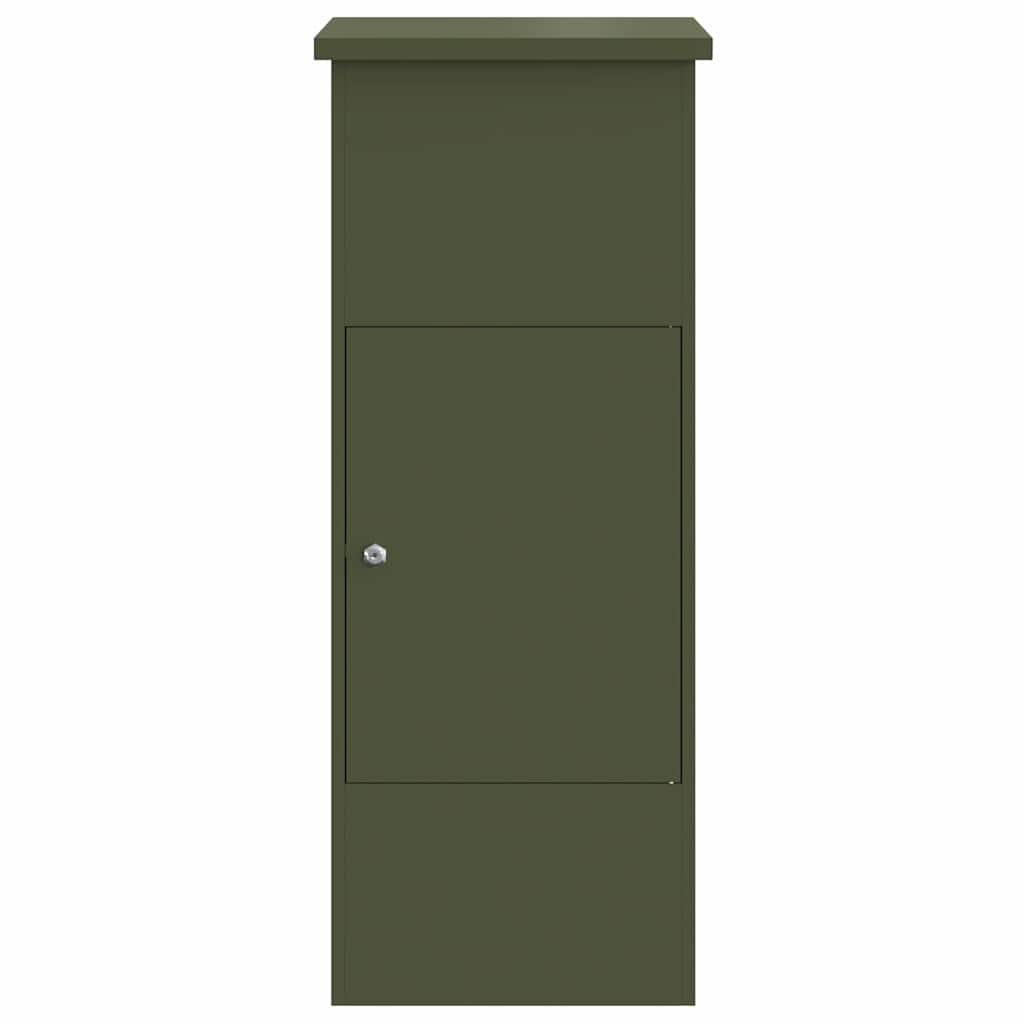 Parcel Drop Box with Storage Olive Green 44.5 x 29 x 110.5 cm Steel