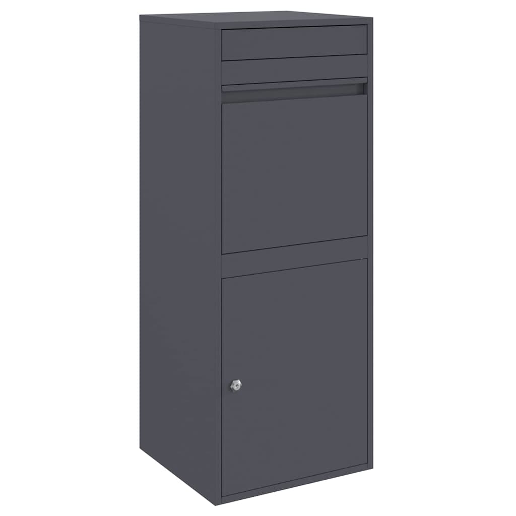 Boîte de dépôt de colis avec rangement Anthracite 41 x 38 x 103 cm Acier