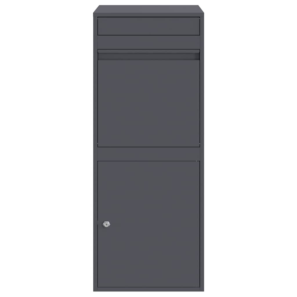 Boîte de dépôt de colis avec rangement Anthracite 41 x 38 x 103 cm Acier