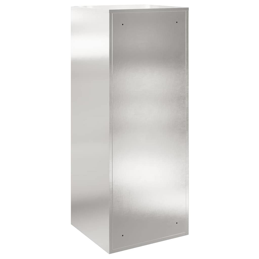 Boîte de dépôt de colis avec rangement argent 47,5 x 38 x 59 cm acier inoxydable