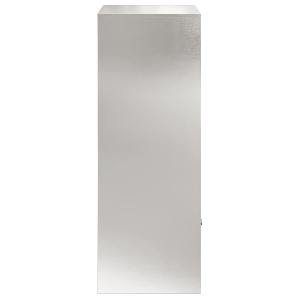 Boîte de dépôt de colis avec rangement argent 47,5 x 38 x 59 cm acier inoxydable