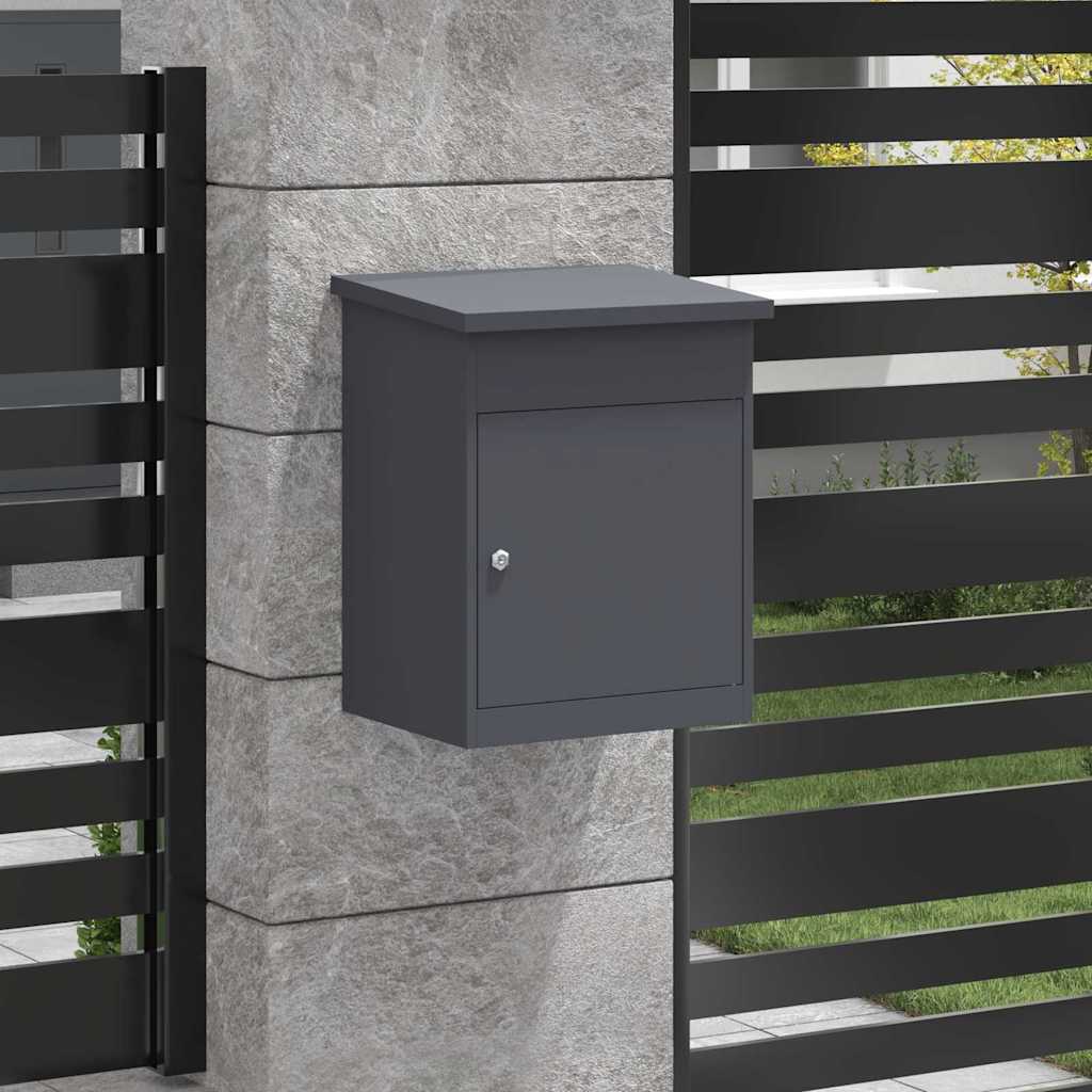 Boîte de dépôt de colis avec rangement Anthracite 47,5 x 38 x 59 cm Acier