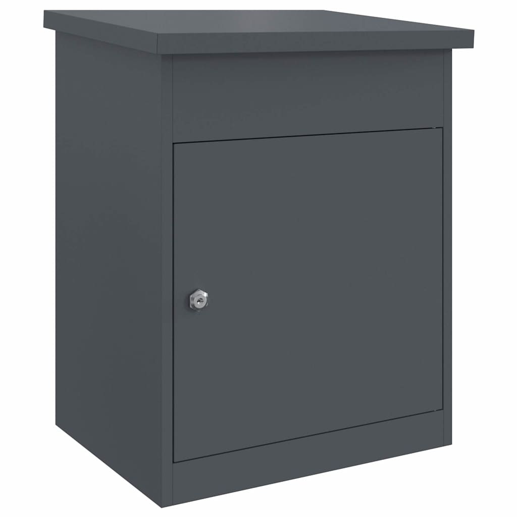 Boîte de dépôt de colis avec rangement Anthracite 47,5 x 38 x 59 cm Acier