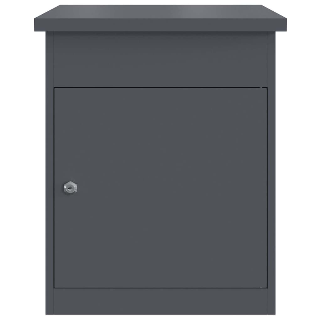 Boîte de dépôt de colis avec rangement Anthracite 47,5 x 38 x 59 cm Acier