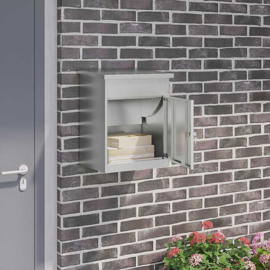Parcel Drop Box Black 47.5 x 38 x 59 cm Galvanized Steel