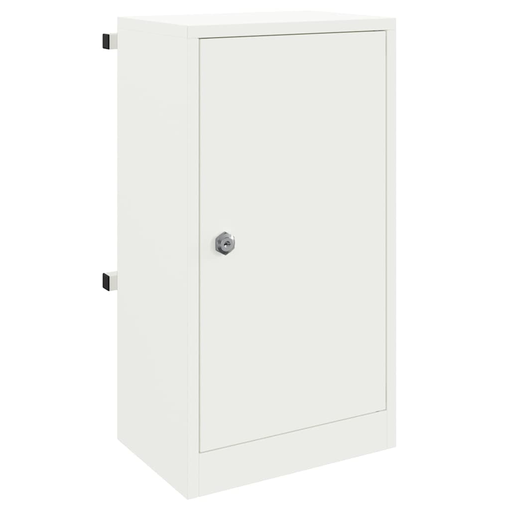 Mailbox with Storage and Door White 30 x 20 x 55 cm Steel