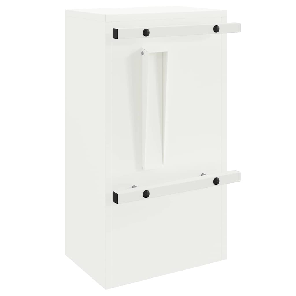 Mailbox with Storage and Door White 30 x 20 x 55 cm Steel
