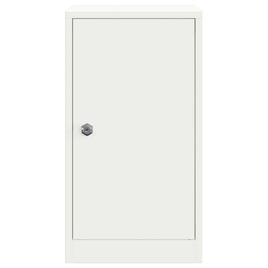 Mailbox with Storage and Door White 30 x 20 x 55 cm Steel