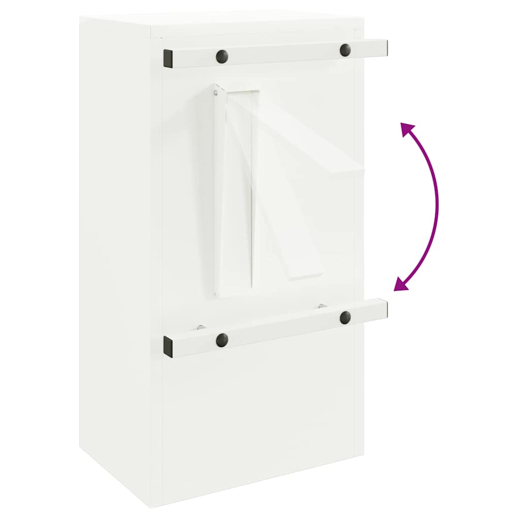 Mailbox with Storage and Door White 30 x 20 x 55 cm Steel