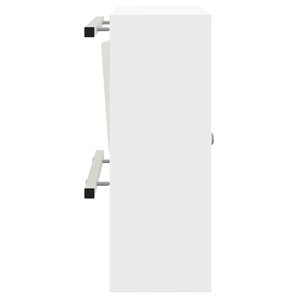Mailbox with Storage and Door White 30 x 20 x 55 cm Steel