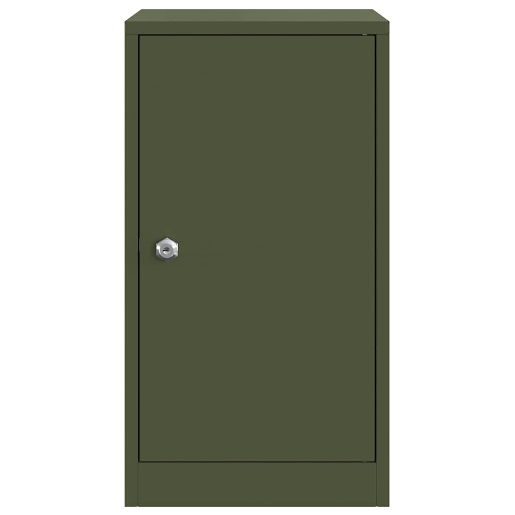 Boîte aux lettres de rangement avec porte Vert olive 30 x 20 x 55 cm Acier