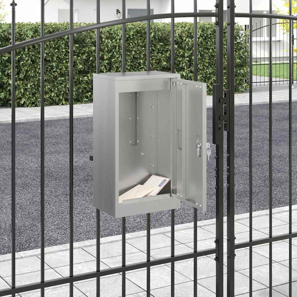 Letterbox with Door Black 30 x 20 x 55 cm Galvanized Steel