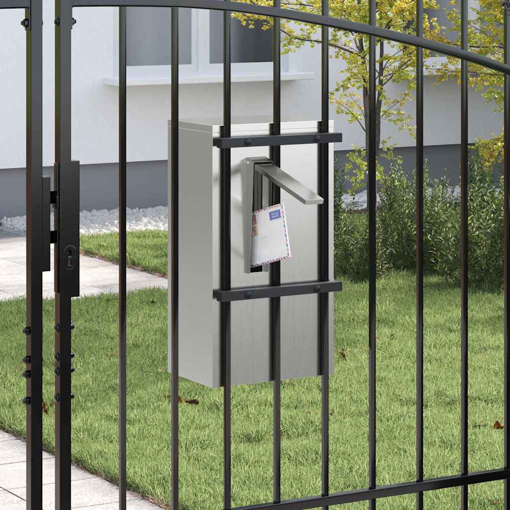 Letterbox with Door Black 30 x 20 x 55 cm Galvanized Steel