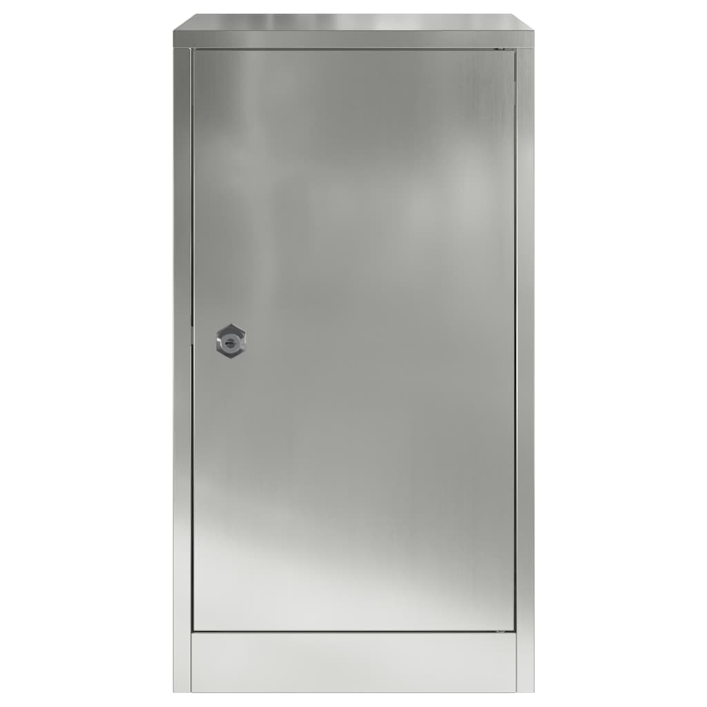 Letterbox with Door Black 30 x 20 x 55 cm Galvanized Steel