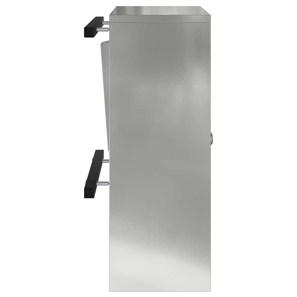 Letterbox with Door Black 30 x 20 x 55 cm Galvanized Steel