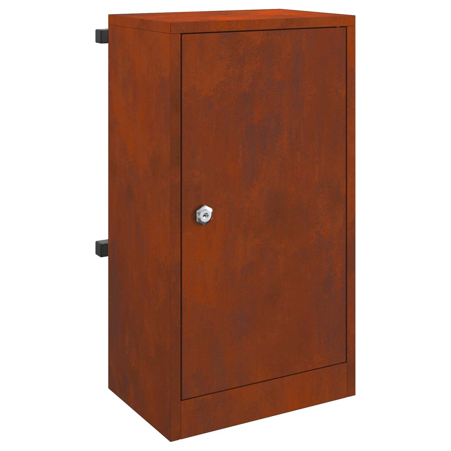 Mailbox with Storage Rusty 30 x 20 x 55 cm Weatherproof Steel