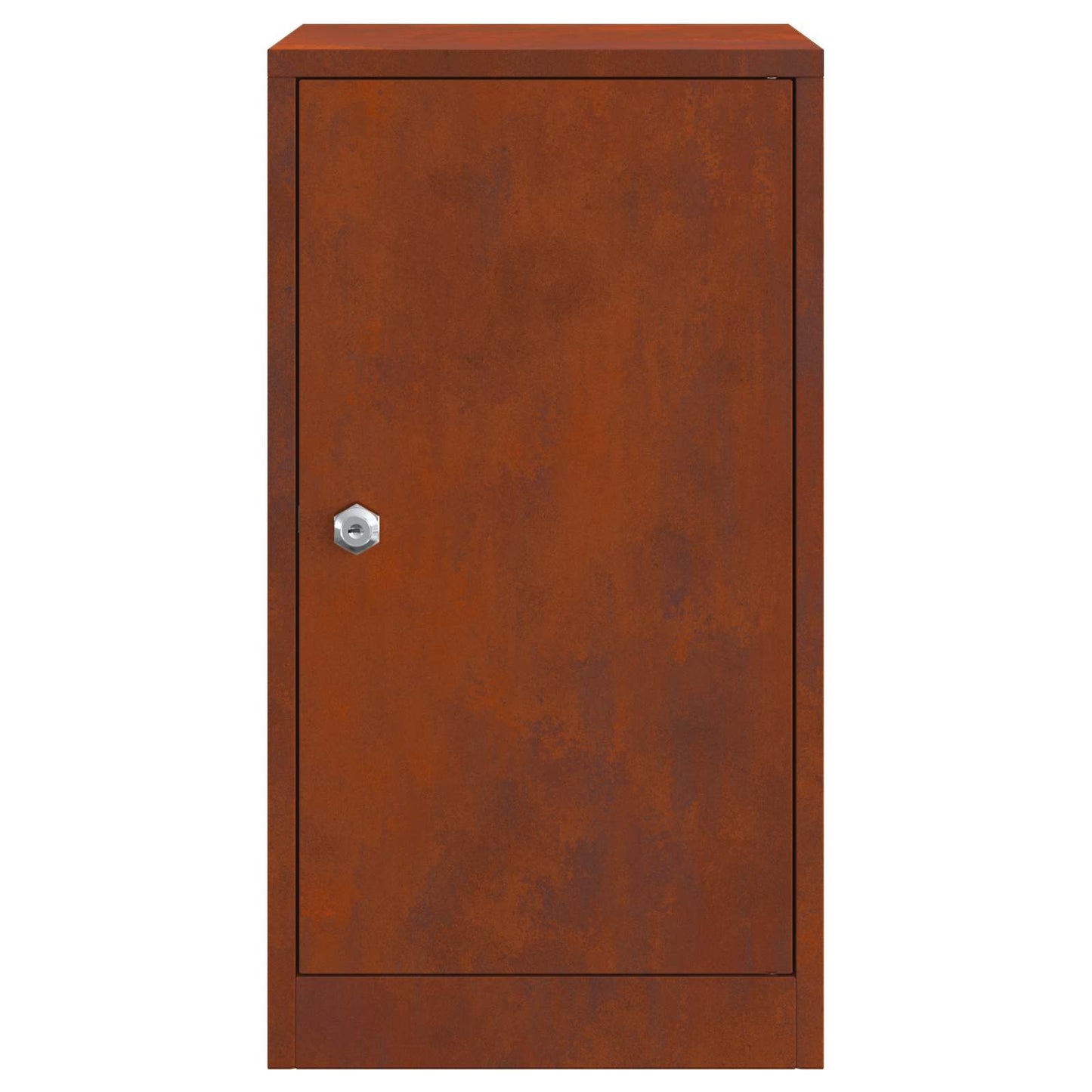 Mailbox with Storage Rusty 30 x 20 x 55 cm Weatherproof Steel