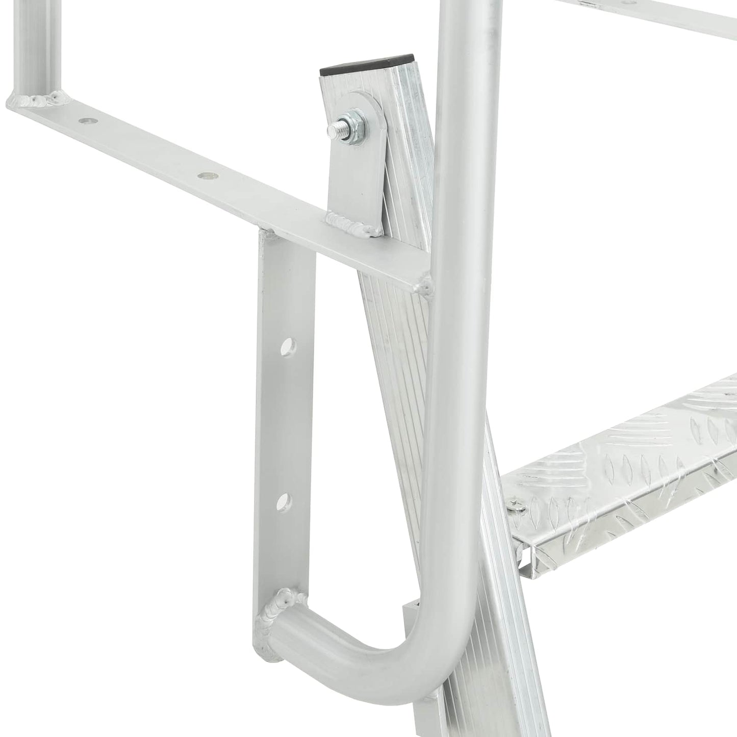 3-Step Dock Ladder Silver 58 x 77 x 144 cm Aluminum