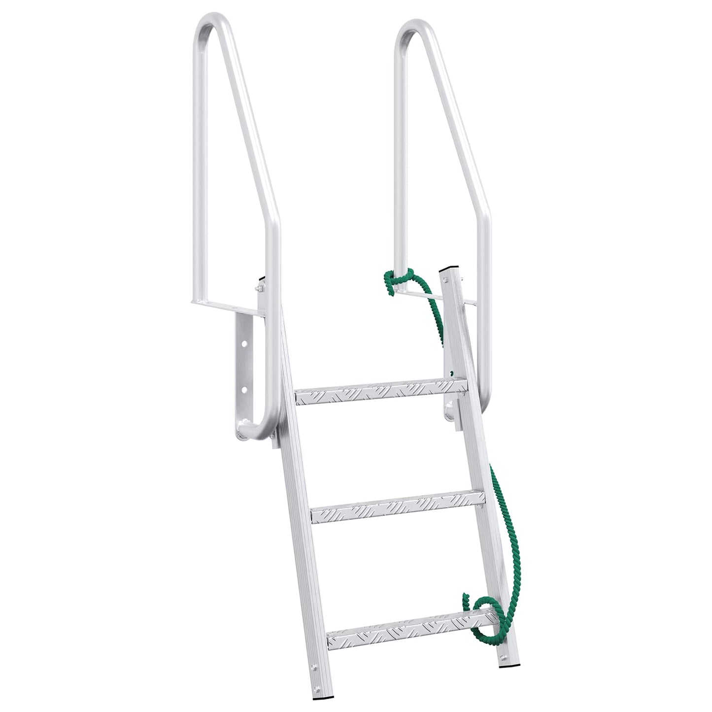 3-Step Dock Ladder Silver 58 x 77 x 144 cm Aluminum