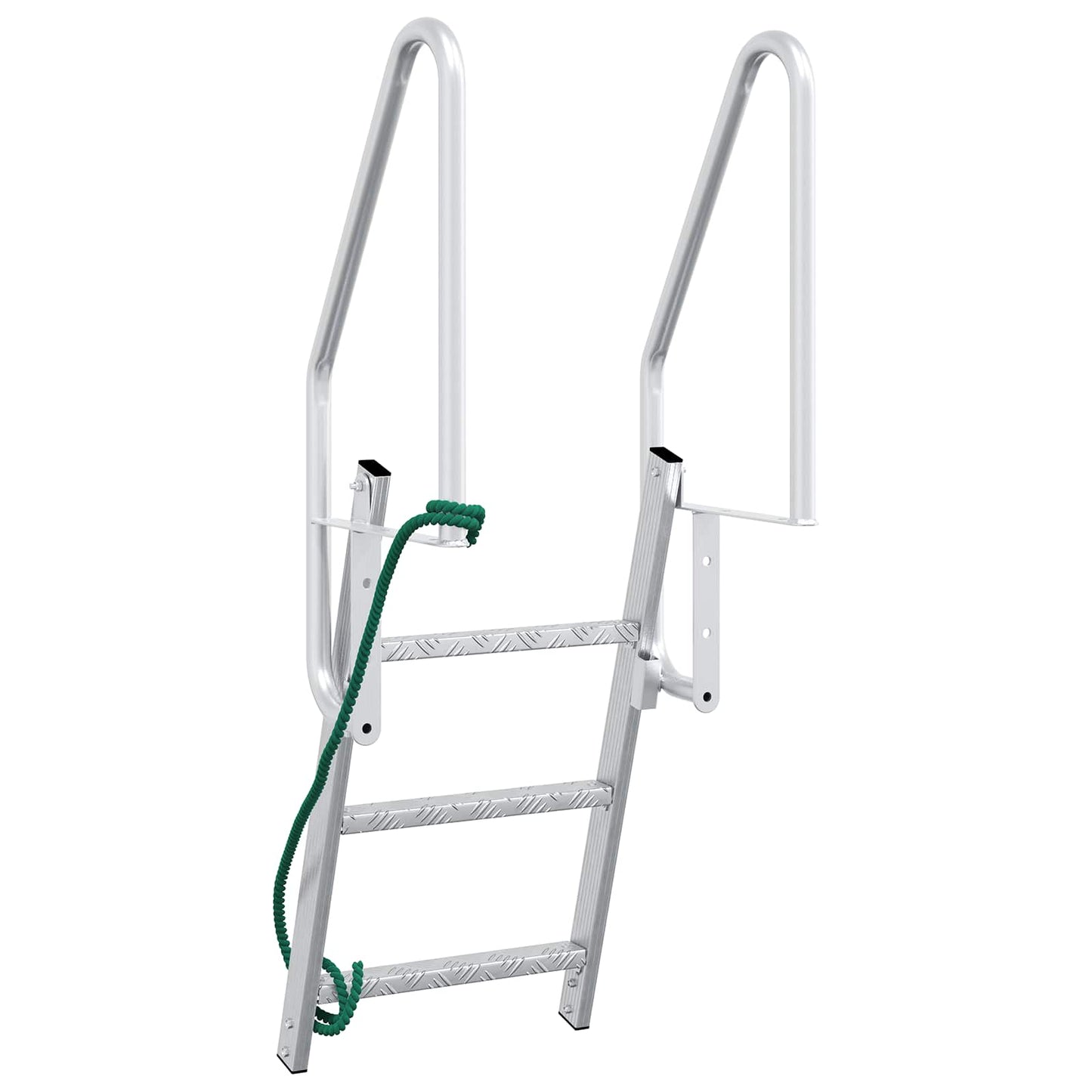 3-Step Dock Ladder Silver 58 x 77 x 144 cm Aluminum