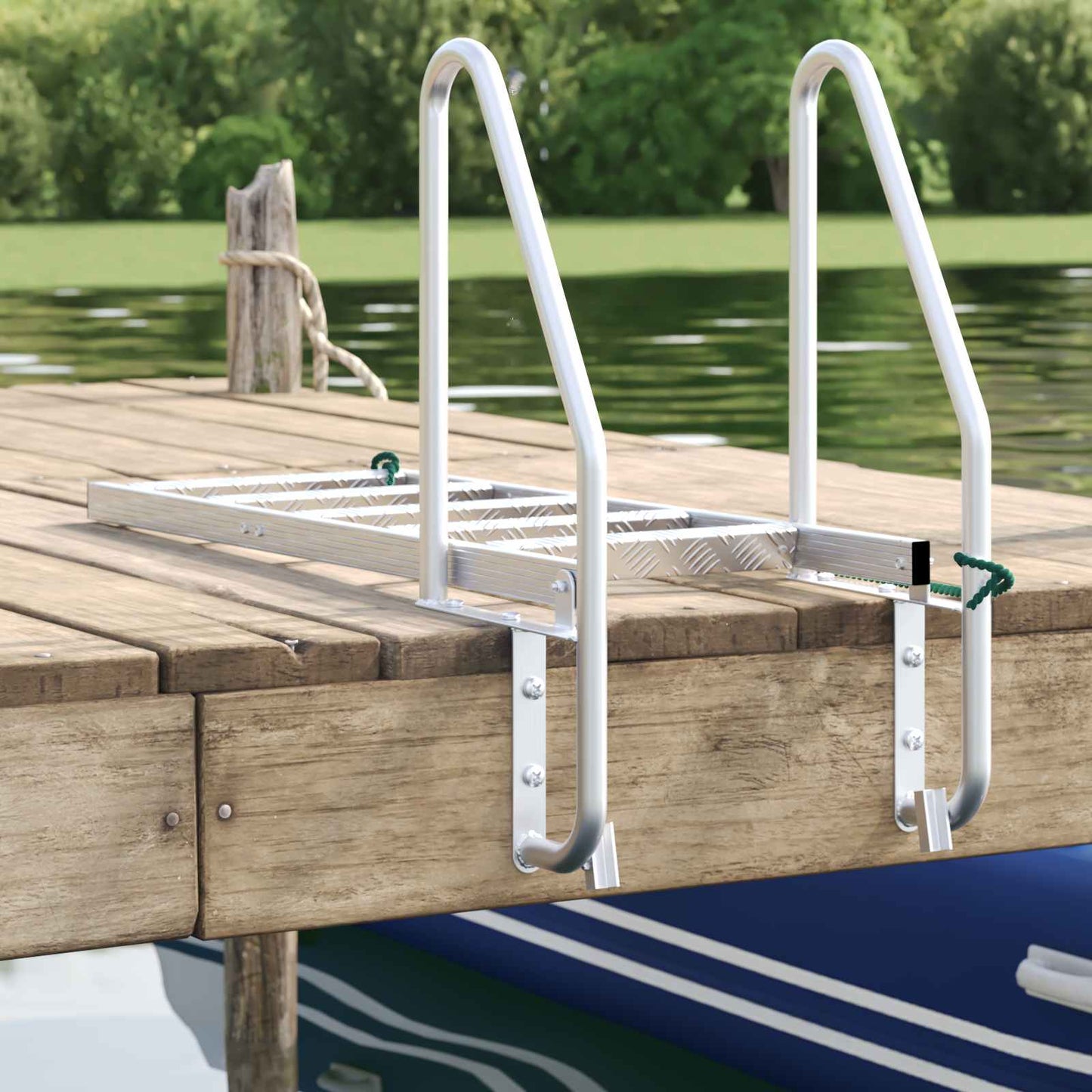 5-Step Dock Ladder Silver 58 x 77 x 191 cm Aluminum